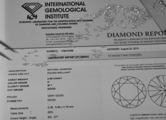 Il certificato IGI per i diamanti