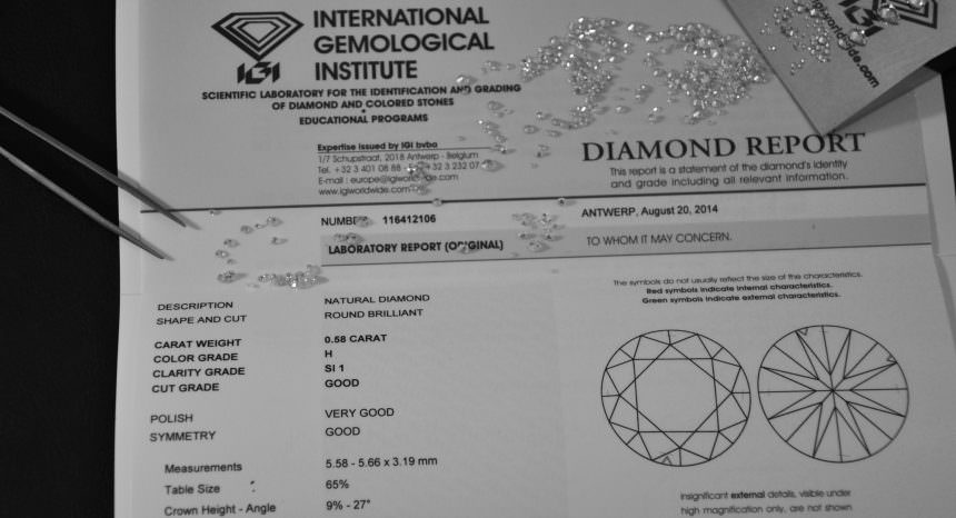 Certificati dei diamanti IGI, GIA o HRD: caratteristiche e differenze